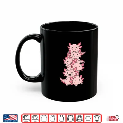Mug Axolotl Pile Cute Animals Kawaii Anime Funny Axolotl Shirt