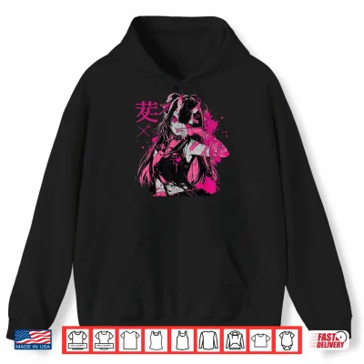Hoodie Goth Grunge Demon Anime Girl Waifu Horror Alt Aesthetic Shirt