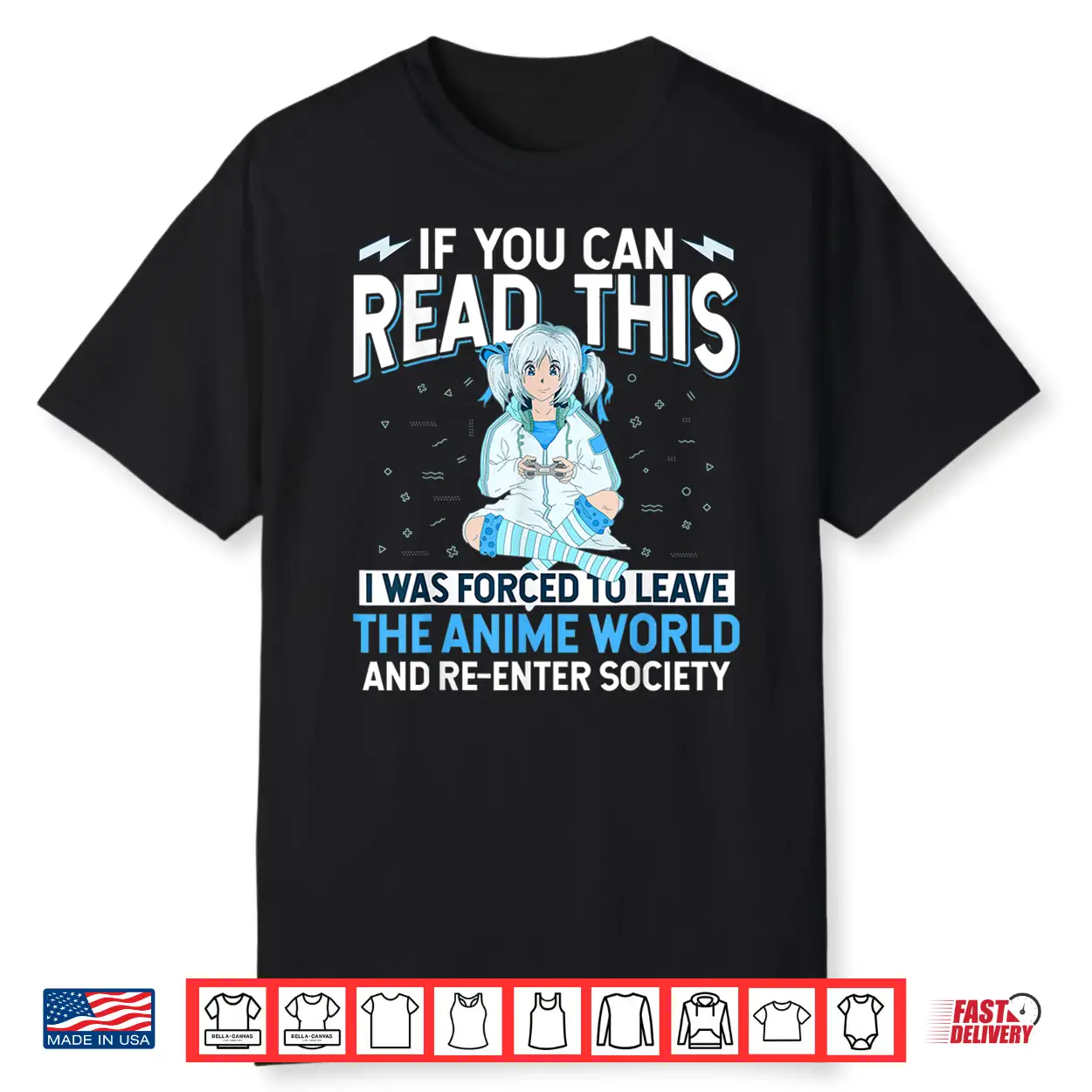 Leave Anime World & Re Enter Society Funny Anime Lover Gift Shirt