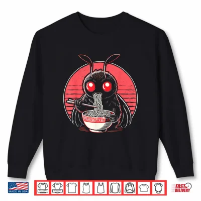Sweatshirt Retro Mothman Ramen Kawaii Japanese Noodles Shirt