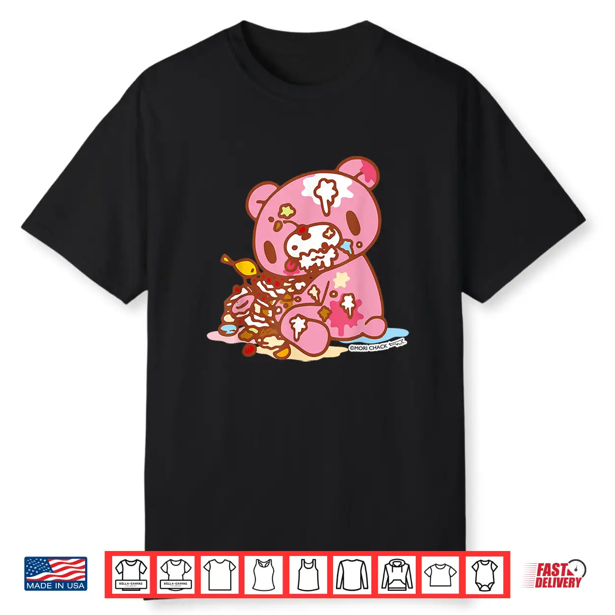 The Naughty Grizzly Junk Food Feast Anime Shirt