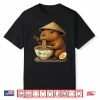 Capybara Eating Japanese Ramen Kawaii Anime Tee Funny Kids Shirt