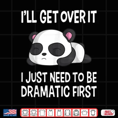 Design Funny Dramatic Panda Kawaii Bear Face Anime Lovers Shirt