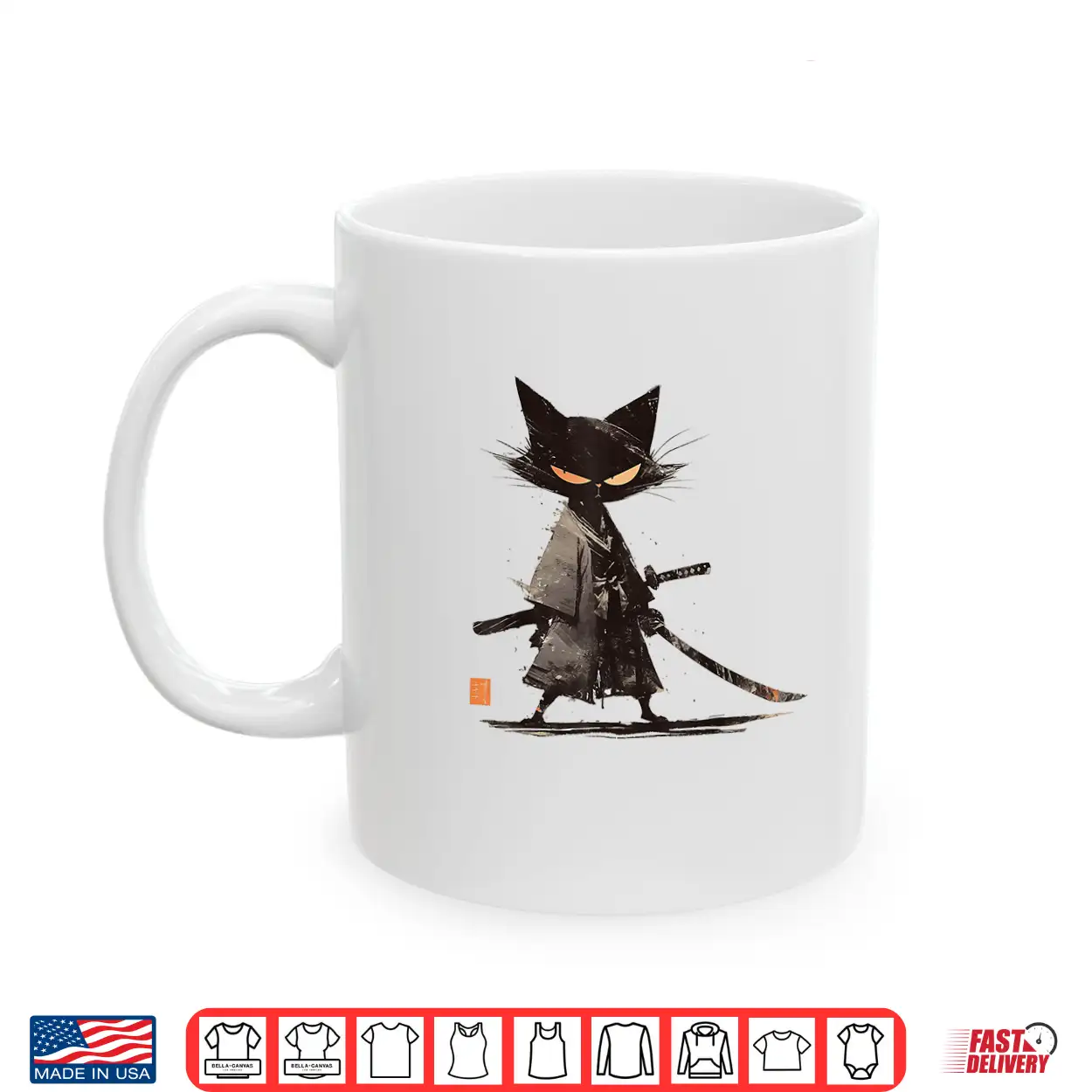 Japanese Art Cat Ninja Ukiyo E Anime Style Samurai Cat Shirt Japanese Art Cat Ninja Ukiyo E Anime Style Samurai Cat Shirt