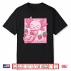 Kawaii Axolotl Strawberry Milk Shake Carton Japanese Anime Shirt