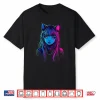 Neon Anime Cat Girl Furry Style Art For Teens Kawaii Cosplay Shirt