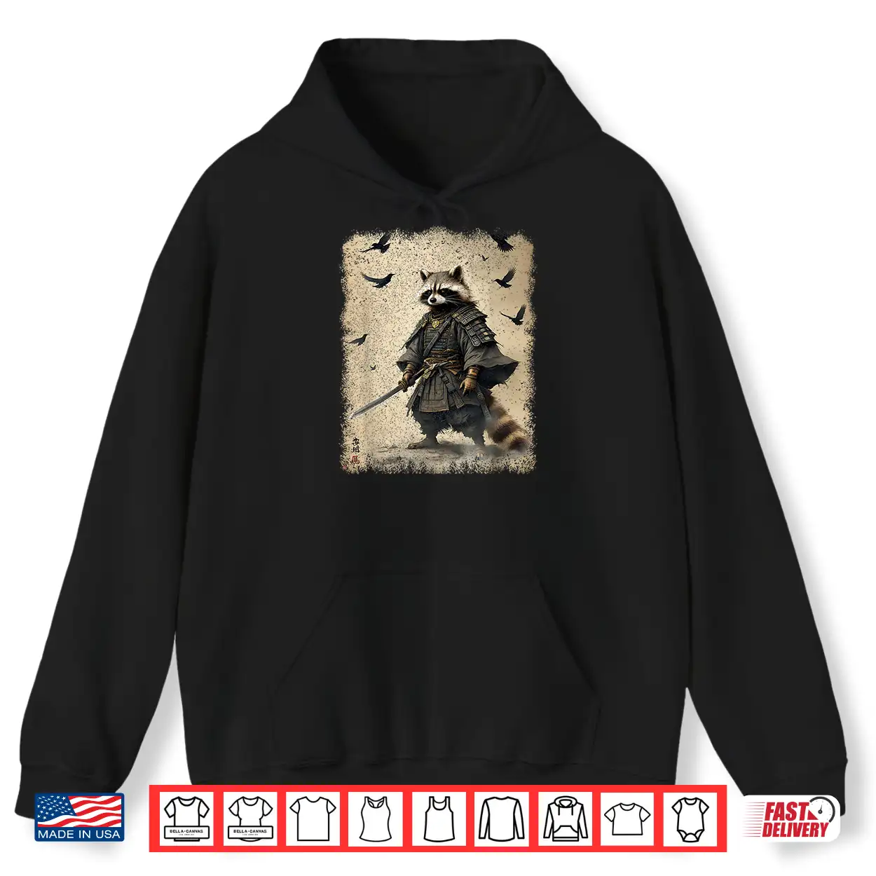 Samurai Raccoon Japanese Warrior Art Anime & Samurai Shirt Samurai Raccoon Japanese Warrior Art Anime & Samurai Shirt