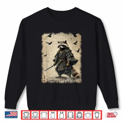 Samurai Raccoon Japanese Warrior Art Anime & Samurai Shirt 2 Sweatshirt Samurai Raccoon Japanese Warrior Art Anime Samurai Shirt