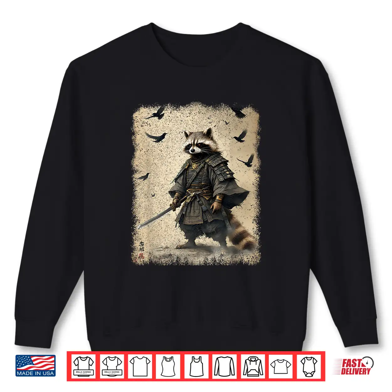 Samurai Raccoon Japanese Warrior Art Anime & Samurai Shirt Samurai Raccoon Japanese Warrior Art Anime & Samurai Shirt