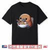 Cute Platypus Ramen Anime Kawaii Japanese Eating Noodle Kids Shirt