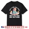 Just A Girl Who Loves Anime Cats Music And Sketching. Anime Shirt