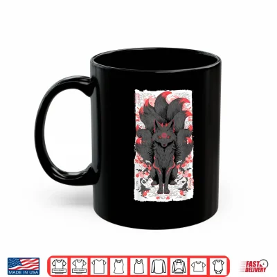 Mug Japanese Nine Tailed Fox Kitsune Anime Mythology Art Shirt