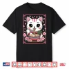 Kawaii Cat Eating Ramen Noodles Japanese Anime Girls Teens Shirt