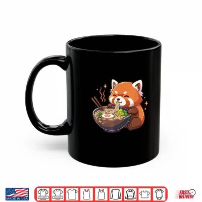 Mug Red Panda with Noodles Ramen Kawaii Red Panda Shirt
