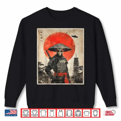 Alien Samurai Ufo Japanese Vintage Graphic Ukiyo E Art Funny Shirt 2 Sweatshirt Alien Samurai UFO Japanese Vintage Graphic Ukiyo e Art Funny Shirt