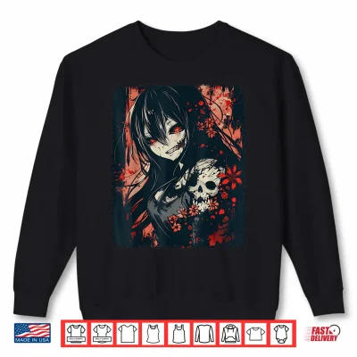 Sweatshirt Anime Horror Girl Aesthetic Japanese Creepy Kawaii Goth Shirt