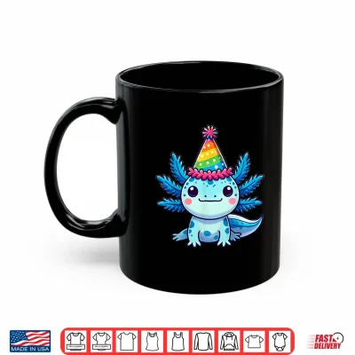 Mug Anime Kawaii Axolotl Birthday Party Hat Shirt