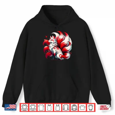 Hoodie Japanese Anime Fox Kitsune Nine Tails Shirt