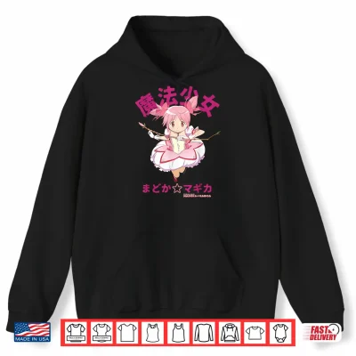 Hoodie Madoka Kaname Rose Branch Bow Anime Shirt