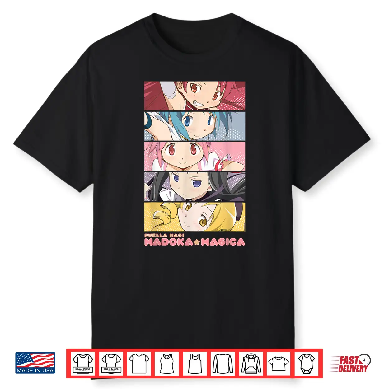Puella Magi Madoka & Co Anime Panels Shirt