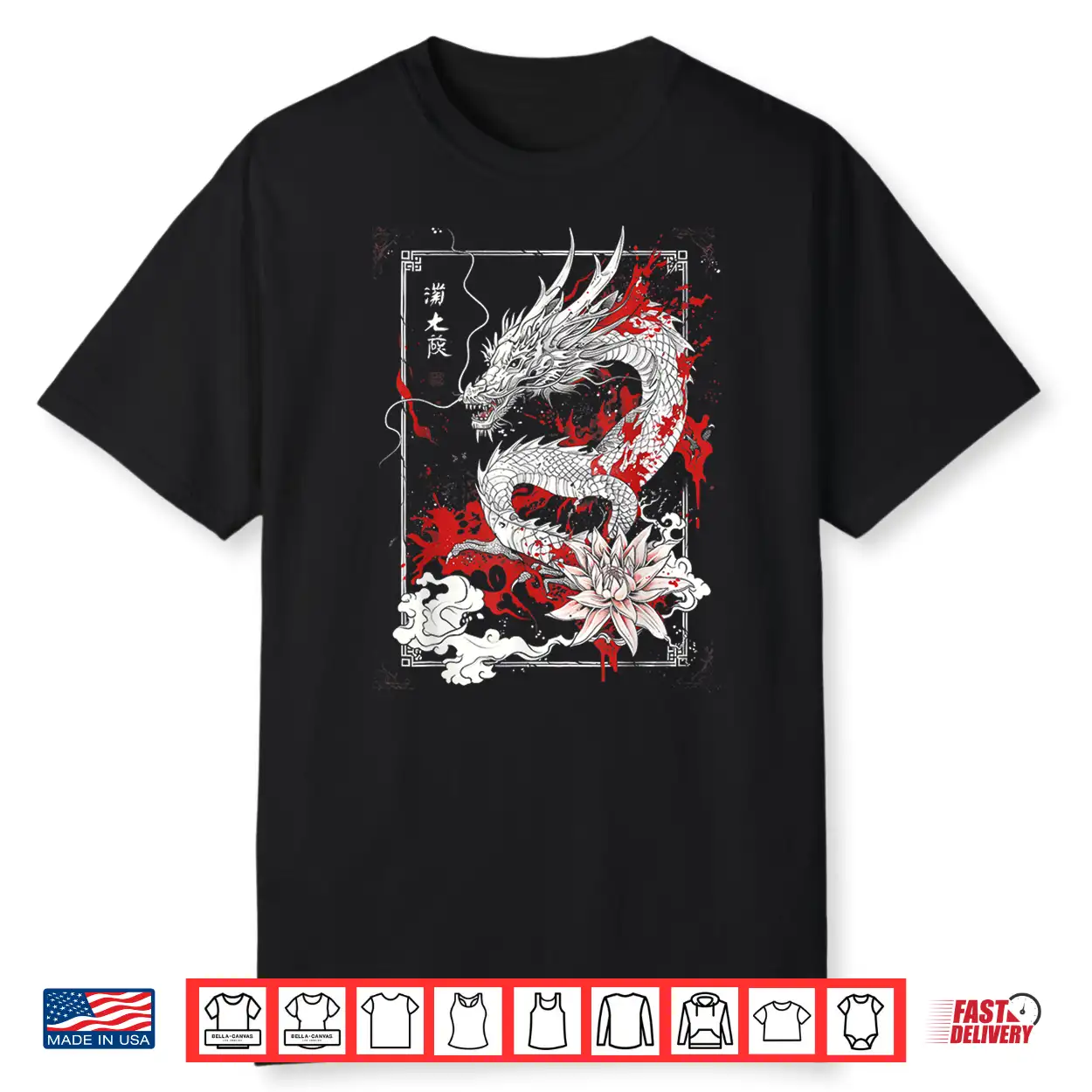 Anime Goth Japanese Dragon Shirt