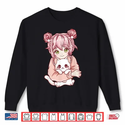 Sweatshirt Anime Girl Cat Cats Kawaii Shirt