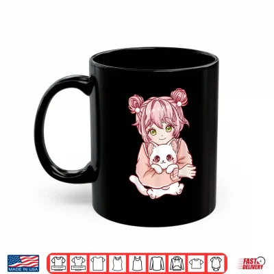Mug Anime Girl Cat Cats Kawaii Shirt