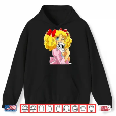 Hoodie Candy Candy and raccoon Retro Japanese Vintage 80s Anime Shirt