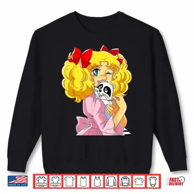 Sweatshirt Candy Candy and raccoon Retro Japanese Vintage 80s Anime Shirt