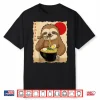 Funny Sloth Ramen Kawaii Anime Japanese Graphic Women Men Shirt