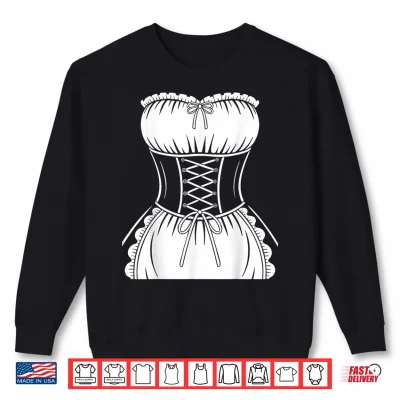 Sweatshirt French Maid Shirt Adult Men Women Anime Cosplay Costume Shirt