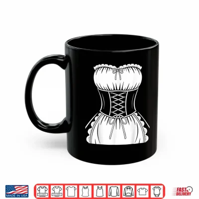 Mug French Maid Shirt Adult Men Women Anime Cosplay Costume Shirt