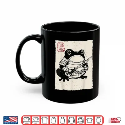 Mug Grumpy Frog Funny Samurai Warrior Anime Japanese Shirt