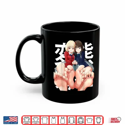Mug Japanese Submissive Feet Toes Anime Lewd Waifu Otaku Femdom Shirt