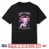 Just A Girl Who Loves K Pop Cute Axolotl Music Lover Anime Shirt