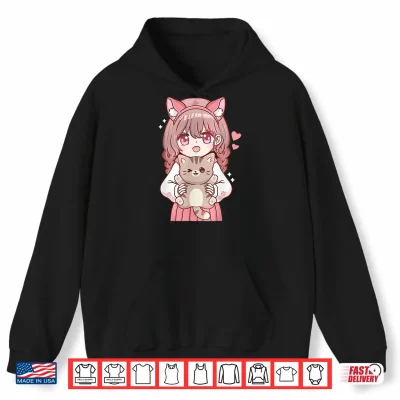 Hoodie Kawaii Anime Kawaii Cat Lover Otaku Shirt