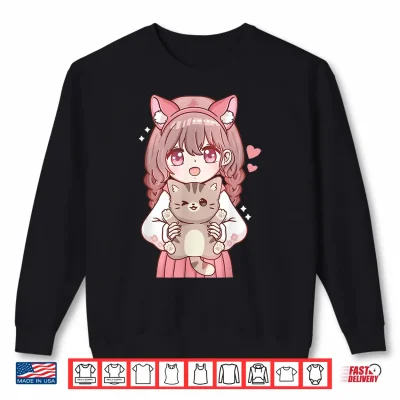 Sweatshirt Kawaii Anime Kawaii Cat Lover Otaku Shirt