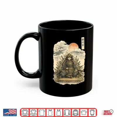 Mug Samurai Cat Warrior Ronin Neko Japanese Art Feline Katana Shirt