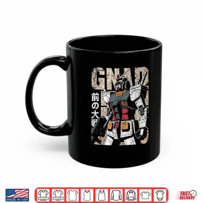 Mug Vintage Mecha Robot Japanese Anime Style Retro Battle Suit Shirt