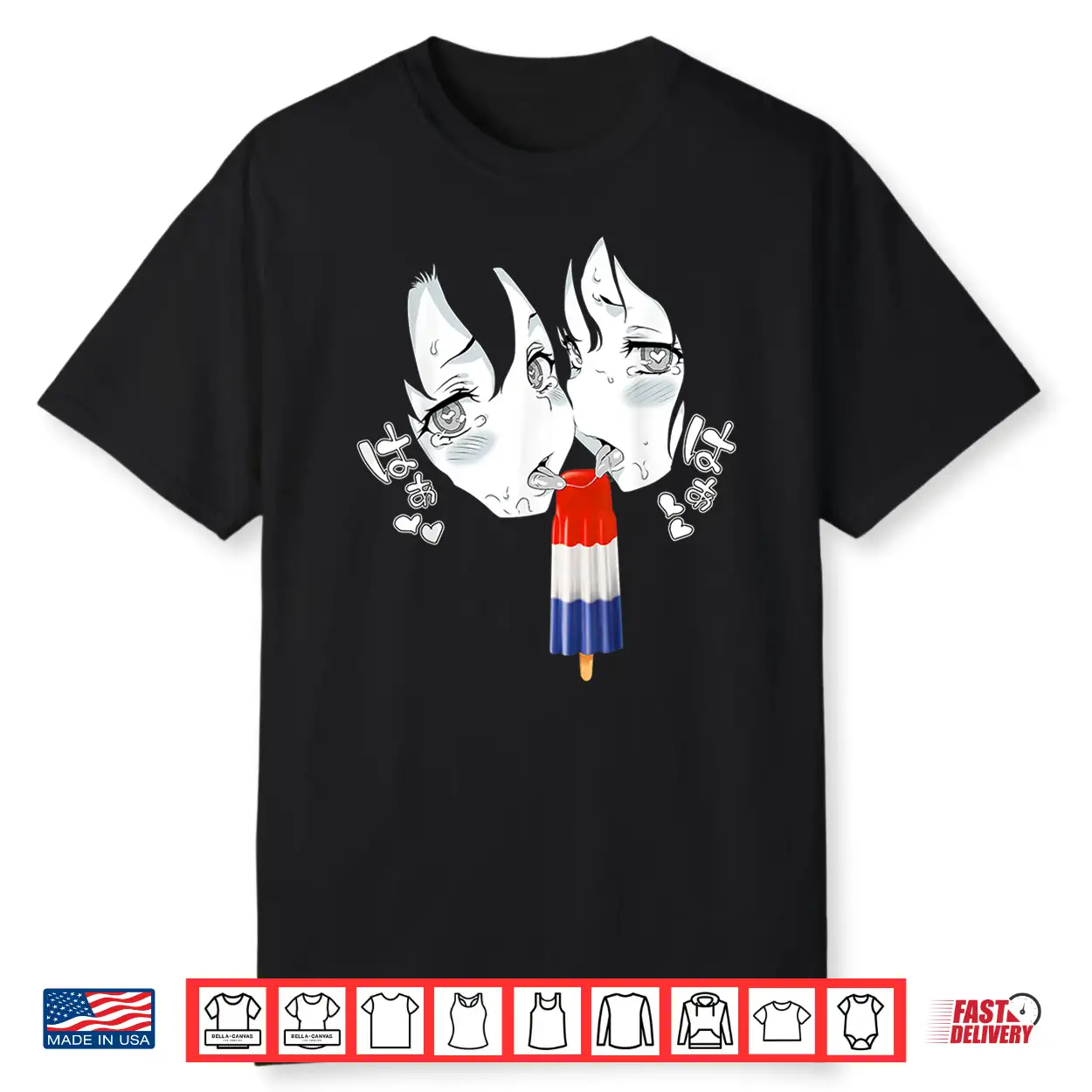 Ahegao Face Tee Anime Manga Hentai Popsicle Apparel Shirt