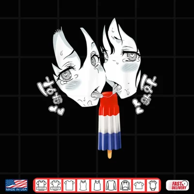 Design Ahegao Face Tee Anime Manga Hentai Popsicle Apparel Shirt