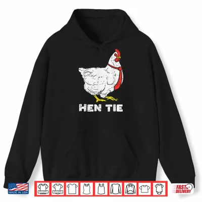 Hoodie Hen Tie Funny Japanese Anime Pun Manga Joke Otaku Men Gift Shirt