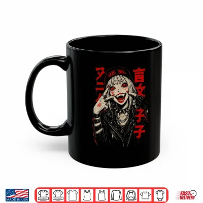 Mug Japanese Streetwear Futuristic Retro Techwear Anime Manga Shirt
