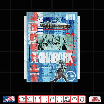 Design Japanese Retro Vintage 90s 80s Streetwear Tokyo Anime Manga Shirt