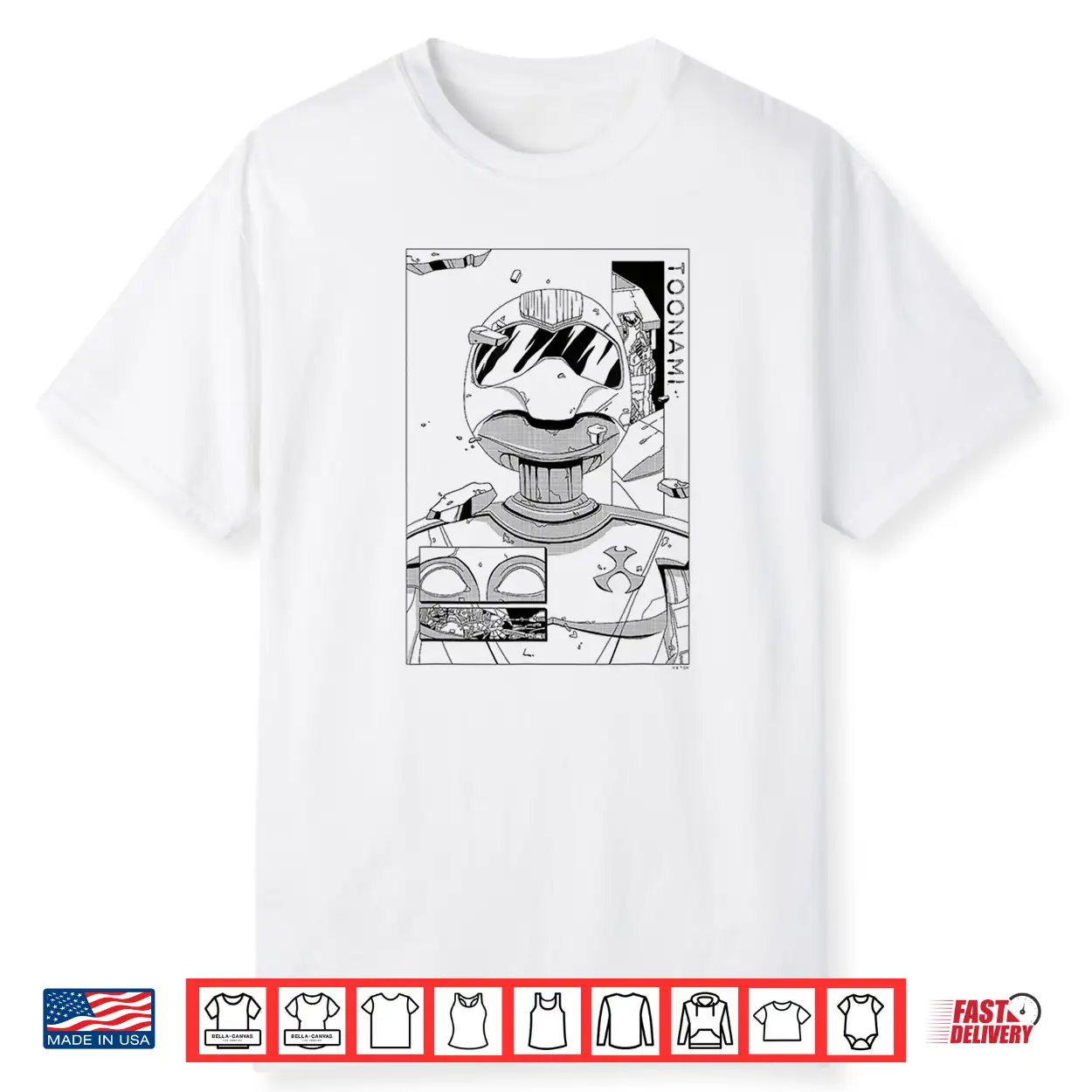 Toonami T.O.M. Manga Sketch Boxed Portrait Shirt