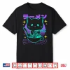 Anime Ramen Cat Japanese Retro Noodles Aesthetic Kawaii Cat Shirt