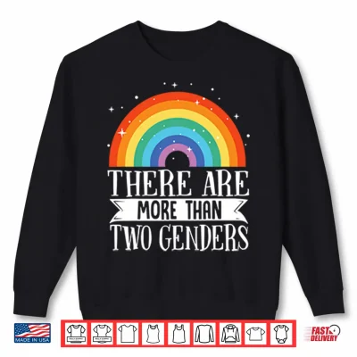 Sweatshirt There Are More Than Two Genders Rainbow Pride Shirt