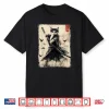 Samurai Cat Graphic Tee Warrior Vintage Japanese Art Anime Shirt