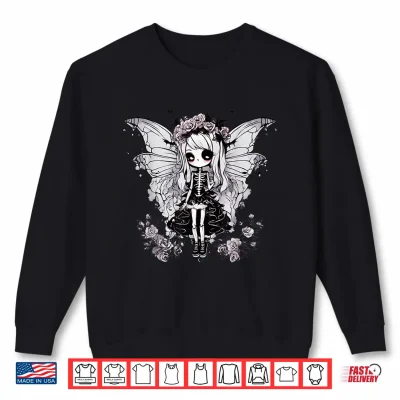 Sweatshirt Skeleton Fairy Anime Goth Kawaii Shirt