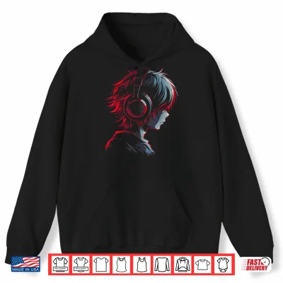 Hoodie Anime Manga Graphic Headphone Artwork Anime Shirt